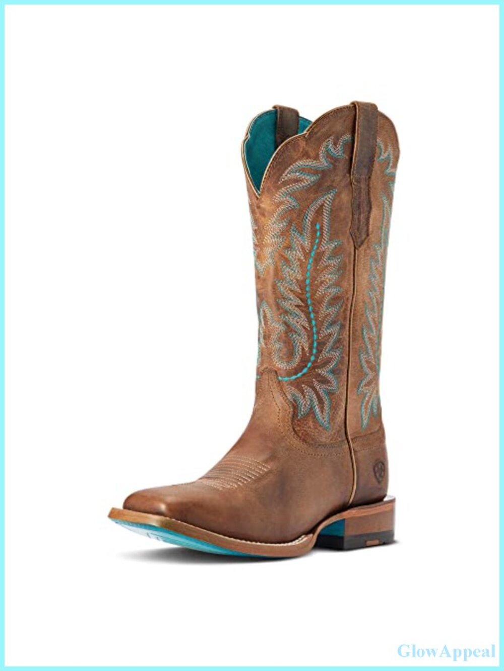 Western Boot with Wide Square Toe & Cushioned Insole for Women